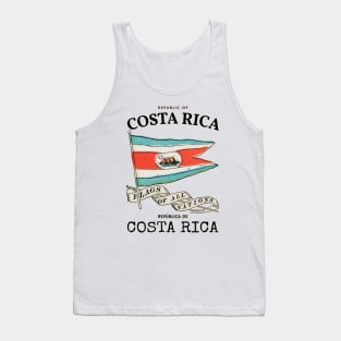 Antique Flag of Costa Rica Tank Top